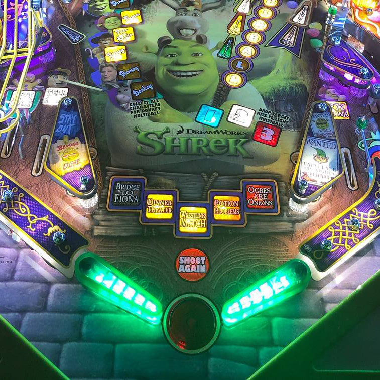 Lit Kit Flippers Pinball Mod for Shrek machines Green
